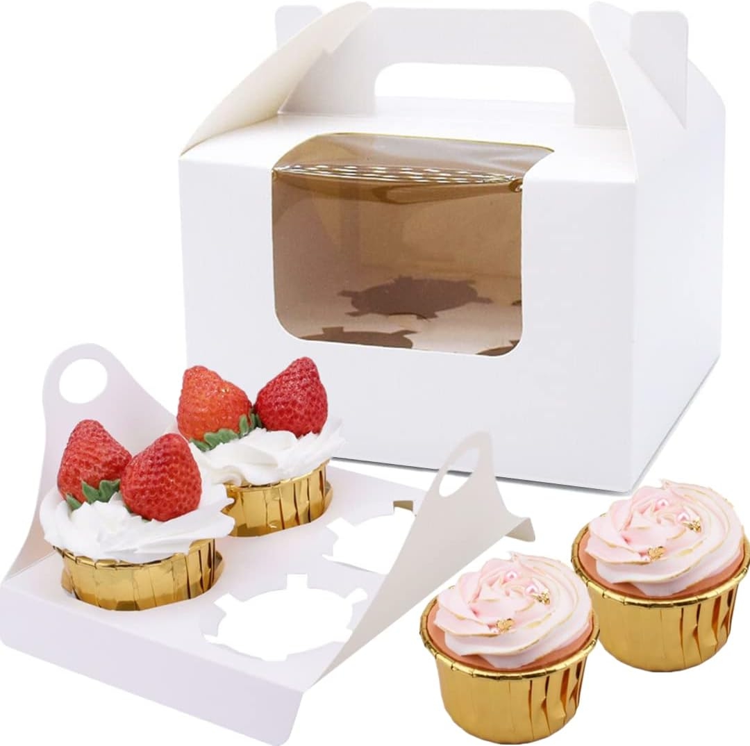 4 cupcake-es doboz, füllel, ablakkal, 400 Ft/db-tól