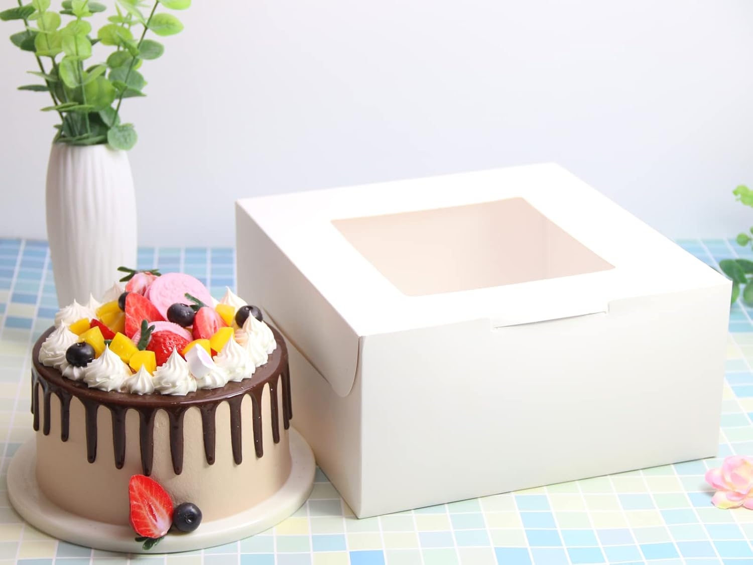 Ablakos torta doboz, 25,4x25,4x12,7cm , 500 Ft/db-tól