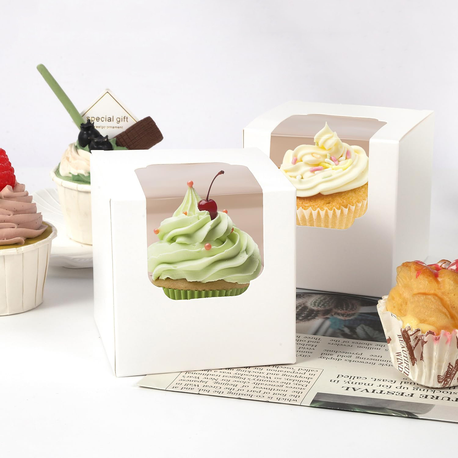 Egy cupcake, muffin tároló doboz, ablakos, 160 Ft/db-tól